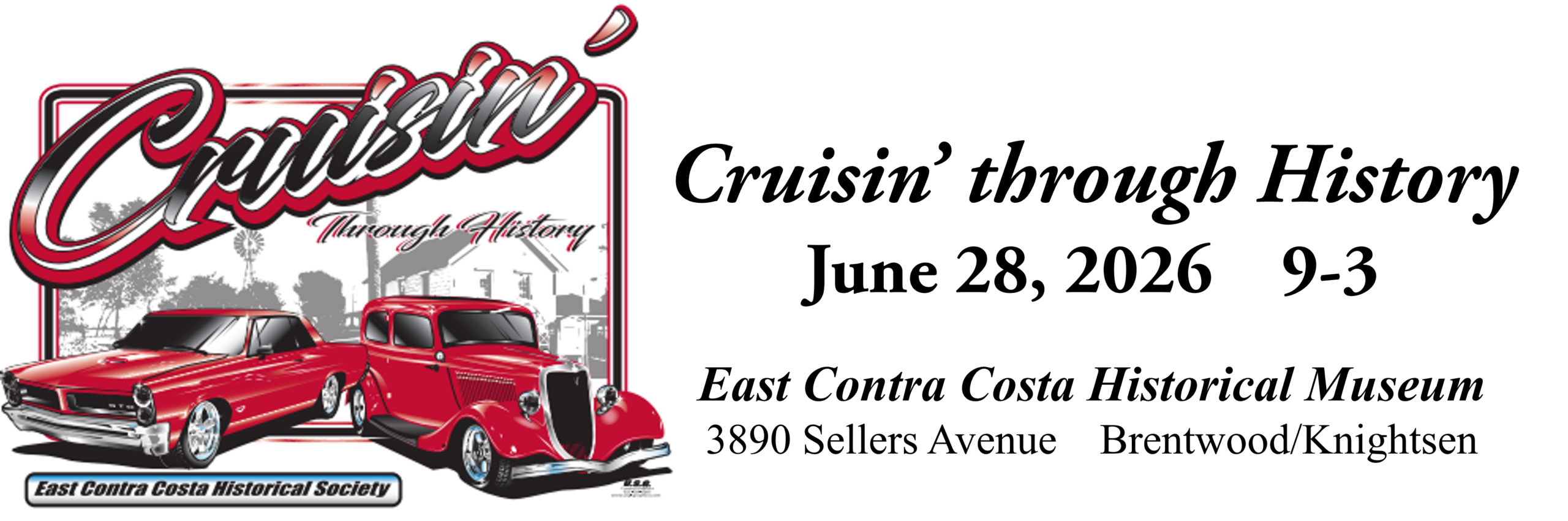 Cars in front of museum